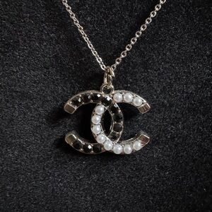 Black and White Stamped Pendant